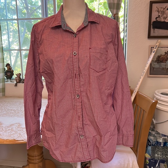 Original Weatherproof Vintage Womenβs Long Sleeve Button Down Shirt Large NWOT - Picture 1 of 14